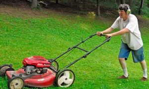 Wear Ear Protection While Mowing Image